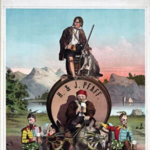 H. & J. lager beer advertisement ca. 1870s