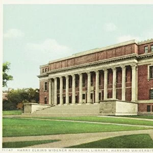 Harry Elkins Widener Memorial Library, Harvard University, Cambridge, Mass. Postcard. ca. 1915-1930, Harry Elkins Widener Memorial Library, Harvard University, Cambridge, Mass. Postcard