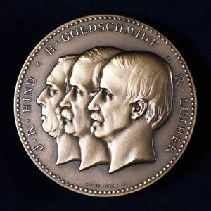 Hind, Goldschmidt and Luther, c1900. Medal commemorating the work of these three