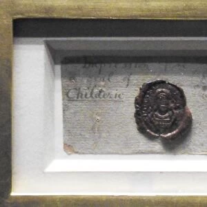 Impression made from the ring of Childeric I. Childeric I (c. 440- c. 481) was the