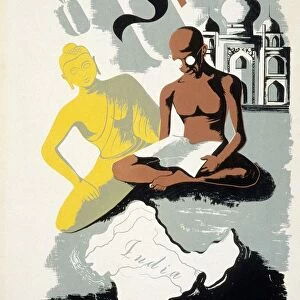 What about Indiaja, 1940s American poster pondering on the future of India