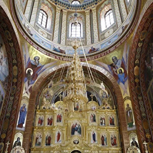 Inside one of the churches, Curchi monastery, Moldova