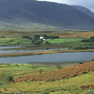Ireland, Connacht Province, County Galway, Connemara Region, Joyces country, Surroundings of Cornamona, rural landscape