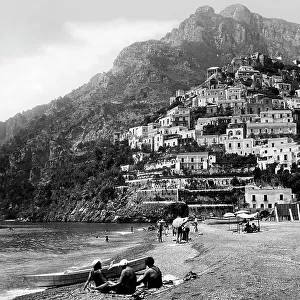 Italy, campania, positano, 1930-1940