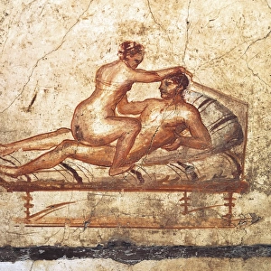 Italy, Campania Region, Naples Province, Pompei, House of Vettii, Erotic fresco
