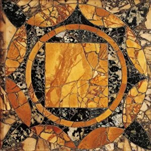 Italy, Castellammare di Stabia, Floor in opus sectile (inlaid marble)