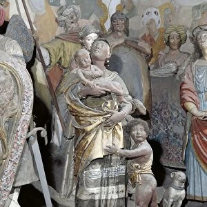 Italy, Piedmont Region, Vercelli Province, Varallo Sesia, Sacro Monte, Chapel of Crucifixion, detail of fresco