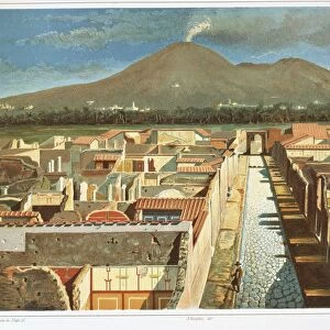 Italy, Pompeii, View of insula by Fausto and Felice Niccolini, Volume IV, Supplement, Table XL