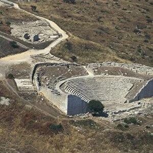 Italy, Sicily, Trapani, Greek theatre of Segesta