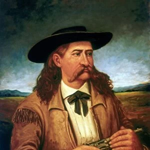 James Butler Wild Bill Hickock (1837-1876) American scout and lawman. Painting