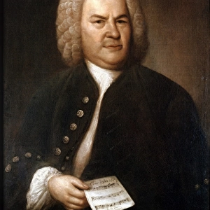 Johann Sebastian Bach (1685-1750) in 1746. German composer and organist. Portrait
