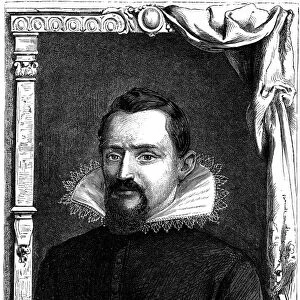 Johannes Kepler (1571-1630) German astronomer. Wood engraving, Paris c1870
