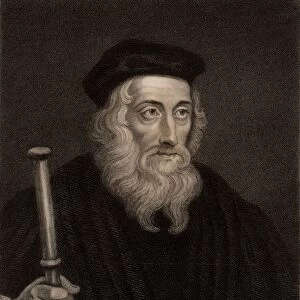 John Wycliffe (c1329-1384) English religious reformer. Leader of the Lollards (Mumblers)