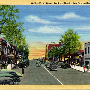 Main Street Looking North, Hendersonville, NC