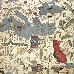 The Mediterranean basin, Egypt and Red Sea, detail from a planisphere, engraving, 1457