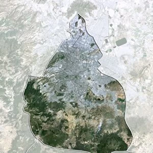 Mexico City, Mexico, True Colour Satellite Image