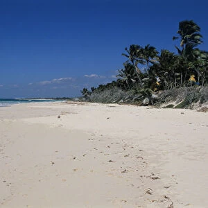Mexico, Yucatan, Riviera Maya (Mayan Riviera), Tulum Playa, sandy beach