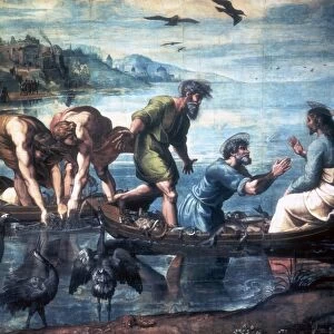 The Miraculous Draught of Fishes. Raphael (Raffaello Santi 1483-1520) Italian painter