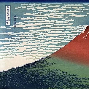 Mount Fuji in a Clear Dawn. From Thirty-six Views of Mount Fuji, c1831