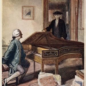 Mozart and the mysterious stranger, 1791 (c1914). The stranger was a messenger