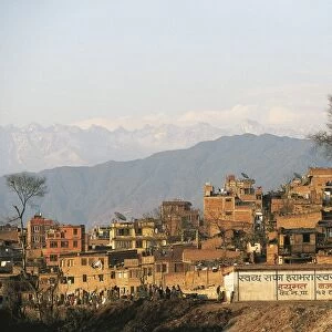 Nepal, Kathmandu Valley, Kathmandu, view of old town