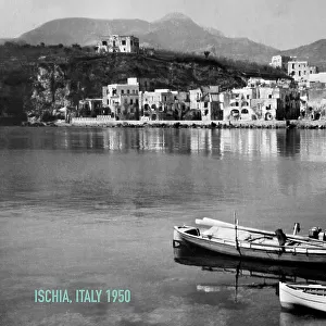 Panorama, ischia, campania, italy 1945-50