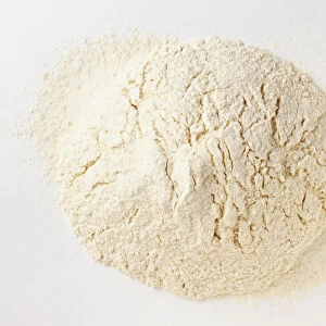 Pile of white flour, view from above