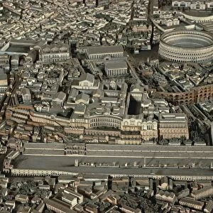 Plastic model of Imperial Rome during the Age of Constantine, designed by architect Italo Gismondi in 1 / 250 scale, detail