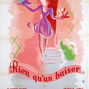 Poster for Just a Kiss, at the Theatre Pigalle, Paris, 20th century