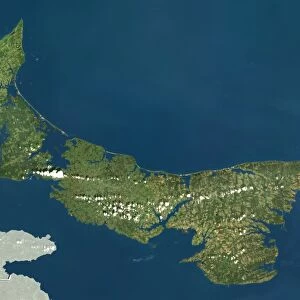 Prince Edward Island, Canada, True Colour Satellite Image