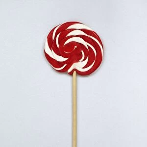 Red and white lolly