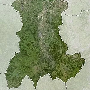 Region of Auvergne, France, True Colour Satellite Image