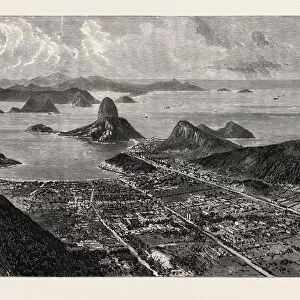 Rio De Janeiro, View from the Summit of Corcovado, Showing the Suburb of Botafogo