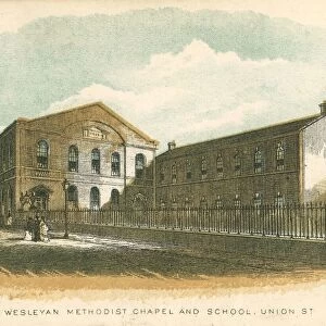 Rochdale, Lancashire, England. Wesleyan Methodist Chapel and School, Union Street