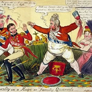 Royalty in a Rage or Family Quarrels Robert Cruikshank, July 1820. George IV