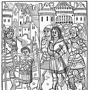 Saint Louis (Louis IX of France) and his brothers Alphonse and Charles taken prisoner
