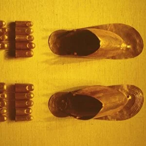 Sandals and toe caps of King Tutankhamen