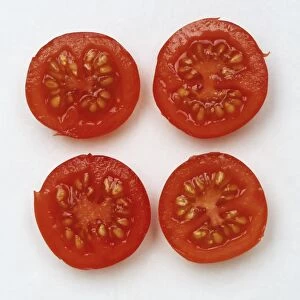 Four slices of tomato