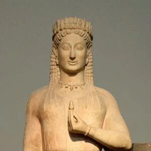 Statue of Kore, Parian marble, from Merenda, Attica