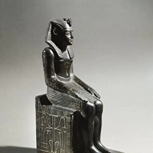 Statue of Pharaoh Neferhotep I. Microgabbro, from El Fayum