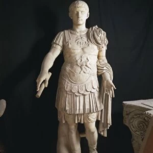 Statue representing the Emperor Caligula (Gaius Caesar Germanicus, 12 - 41 A. D. ), Julio-Claudian Dynasty, marble, imperial age