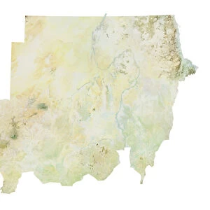 Sudan, Relief Map