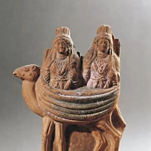 Syria, Damascus, Priestesses riding a camel, terracotta