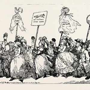 T. Rowlandson: Procession to the Hustings after a Successful Canvass, Covent Garden, 1784