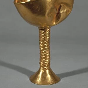 Turkey, Alaca Hoyuk, Gold goblet with spiral stem