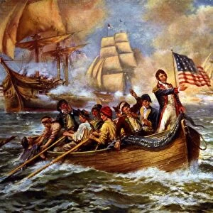 War of 1812: Battle of Lake Erie (Put-in-Bay), Ohio, 10 September 1813. Oliver Hazard