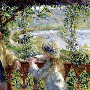 By the Water OR Near the Lake, c1880. Oil on canvas. Pierre-Auguste Renoir