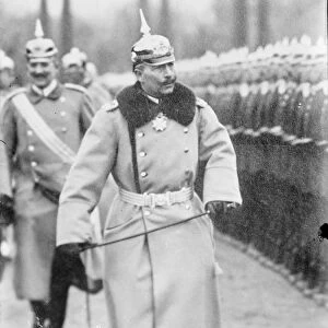 Wilhelm II (1859-1941) Emperor of Germany 1888-1918, in uniform and wearing a pickelhelm