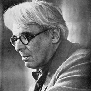 William Butler Yeats (1865-1939) in later life. Half-tone. Black-and-white