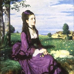 Woman in Purple Dress, 1874. Pal Szinyei Merse (1845-1920) Hungarian painter